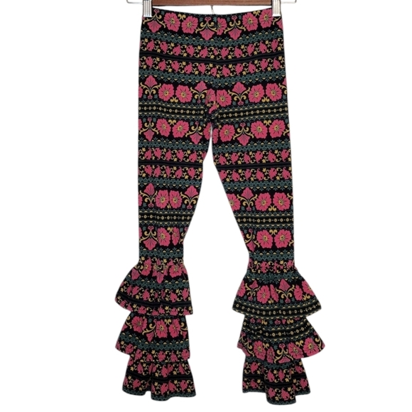 Matilda Jane Elastic Waist Floral Ruffle Bottom Pants Size 8 - Picture 2 of 11